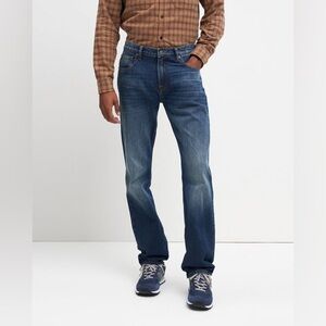 7 For All Mankind Men’s Austyn Squiggle Jeans in Twin Peaks Blue 34